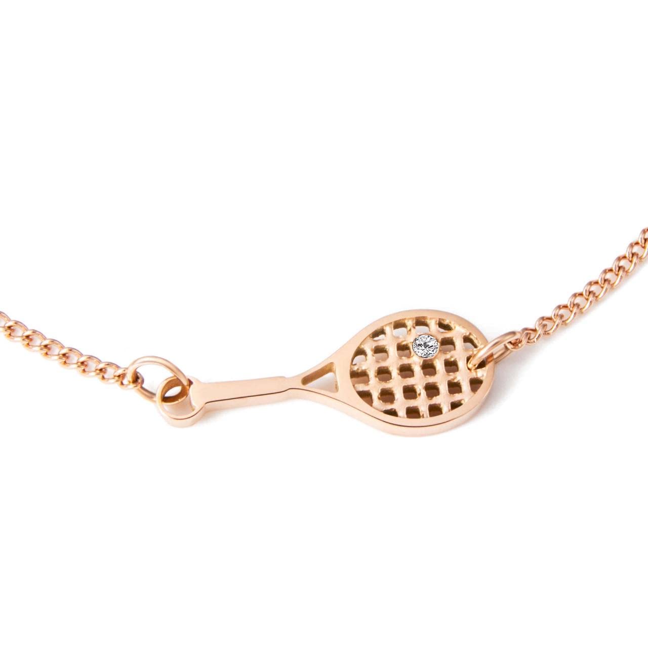 SAILBRACE Bracciale GALA TENNIS CHAIN rosa, Taglia unica, Acciaio inossidabile
