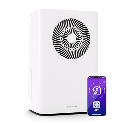 Klarstein CircleDry 16L - Deumidificatore Smart, WiFi, Silenzioso: 38dB, Timer 24h, Drenaggio...