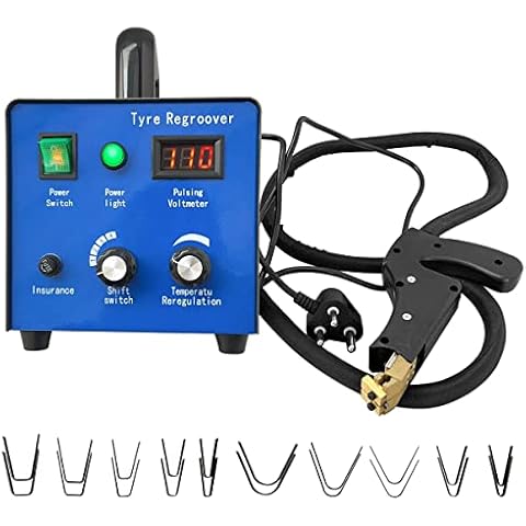 Julymoda Tire Groover Machine Tire Grooving Tool Tire Groover Cutter 110V 450W, Digital Display Tire Groover Heated Machine Tire Groover with 20 pcs Blades for Rubber and Tires Cover