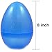 Totem World 4 Jumbo Fillable Plastic Easter Egg Hunt Party Supply - 8-Inch Transparent Assorted Glitter Color Plastic Eggs