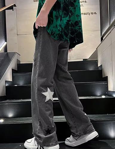 Men Baggy Jeans Y2k Aesthetic Baggy Star Pants Hip Hop Graphic Jeans Grunge Star Jnco Jeans Streetwear3