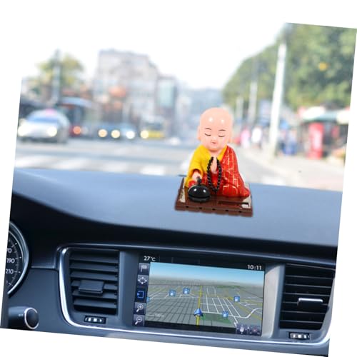 Figura Buda Monje Zen Solar 11x9x8.5 cm miniatura 5