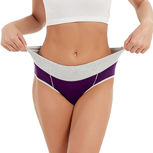 Genérico Ropa de Verano Mujer Bragas Algodon Mujer Altas Vientre Plano Calzones Seamless Underwear Braga Menstrual Compresivos Seamless Underwear Women's Clothing Braguitas cuecas A