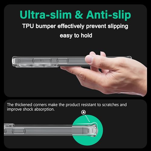Image of ONES Magnetic for Samsung Galaxy S25 / S24 Slim Case, [Compatible with Magsafe][Military-Grade Drop Protection][Anti-Yellowing], Shockproof Protective Cover, Scratch-Resistant, Transparent