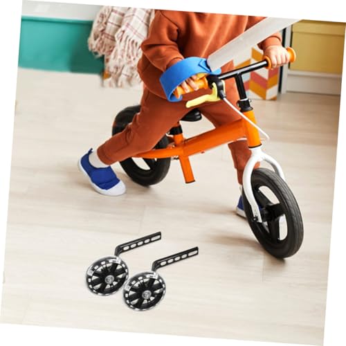 Veemoon 2 Pares de Ruedas de Entrenamiento para Bicicleta con Soportes Ajustables, Ruedas de Equilibrio Reemplazables y Silenciosas, Color Negro miniatura 6