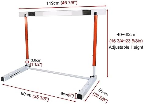 Adjustable Height Hurdles for Track & Field Training - Agility Workout Equipment for Sports Teams - Easy Assembly Obstacles for Enhanced Performance
