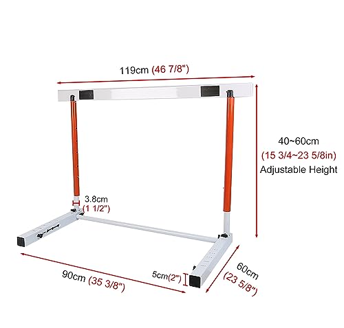 EliteBloom Metal Agility Speed Hurdles, Adjustable Height Track and Field Hurdles, Athletic Workout Obstacles Bar, Portable Sport Training Pole Set (40)