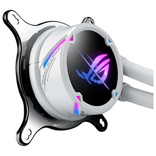 ASUS ROG Strix LC 240 ARGB - Refroidisseur CPU tout-en-un avec Aura Sync, prend en charge Intel LGA 1700/1200/1150/1151/1152/1155/1156/2011/2011-3/2066 et AMD AM4/TR4, deux ventilateurs RVB