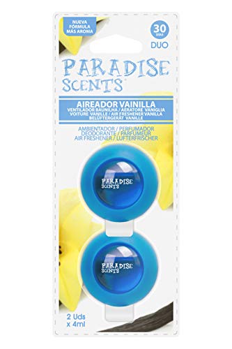 PARADISE SCENTS PER50006 Vanille Air Freshener Duo Pack, het ruikt tot 60 dagen lang