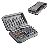 OUPADOS 42 in 1 Magnetischer schraubendreher Set,Multi Bit-schraubendrehe-40 Bits,Grau Ratschenmechanismus abnehmbarem Aufbewahrungskoffer, Screwdriver Set für Möbel, Computer,Grau Heimwerkerarbeiten