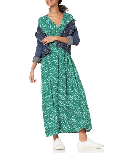 Image of Amazon Essentials Women's V Neck Short Sleeve Waisted Maxi Dress (Available in Plus Size)