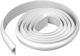 EasyFlex Plastic D-Profile Dock Edging Rub Rail for Boat Docks, 16-Feet, White (5011W-16C)