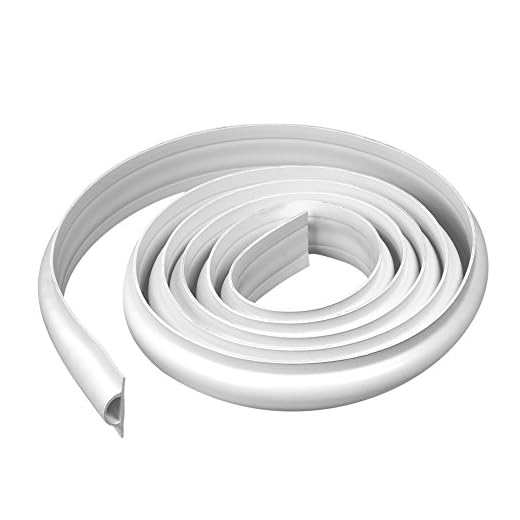 EasyFlex Plastic D-Profile Dock Edging Rub Rail for Boat Docks, 16-Feet, White (5011W-16C)