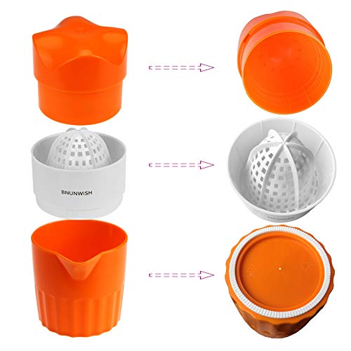 Hand Juicer Citrus Orange Squeezer Manual Lid Rotation Press Reamer for Lemon Lime Grapefruit