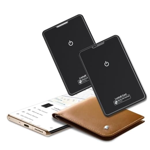 2 Pack Wallet Tracker Card for Android Bluetooth Tracker Work with Google Find Hub(Android Only), IP68 Waterproof, Item Finder for Bags, Keys, Passport