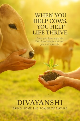 Image of DIVAYANSHI Organic Cow Manure - Enriched Desi Cow Dung Compost | Nourishes Plants Naturally for Healthy Growth & Blooming Gardens (15kg)