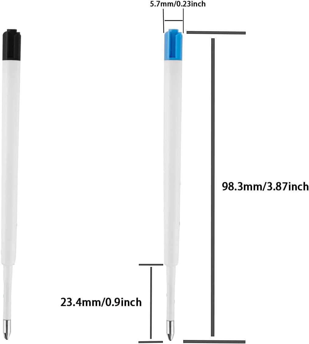 YOUMI 3.9inch 10 Pcs Black Ink Refills, Ink Tip 1.0 mm (Black Refills) image 3