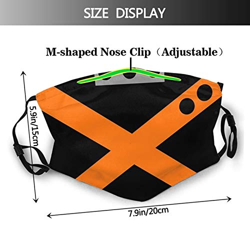 Petirmoso Kacchan Bakugo Washable Reusuable Face Fashion Mask Mouth Adjustable Earloop Black #TOP1