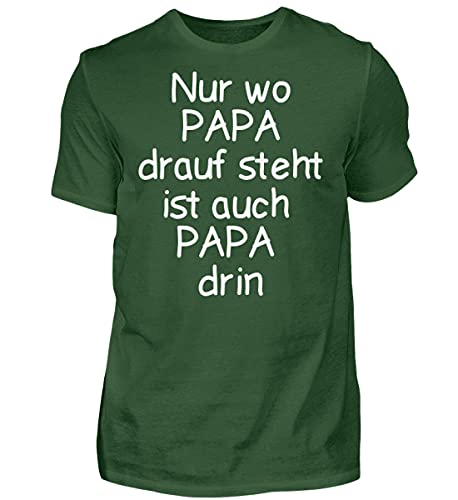 T-Shirt Homme Vert avec Message Amusant pour la Fête des Pères