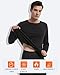 Foiueyga Men's Heated Underwear Shirt with Battery Pack, Fleece Heated Long Sleeve Shirts Electric Heating Thermal Top Dark Grey