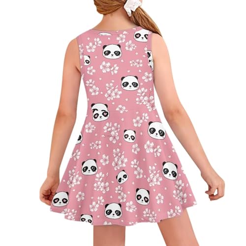 SYtrade Girls Print Dress Sleeveless Casual Floral Sundress for Girl 3-16 Years2