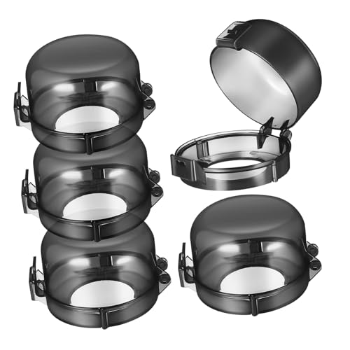 HEMOTON Gas Stove Knob Shields 5pcs Childproofing Covers Oven Safety Knob Locks Sturdy Plastic Easy Setup