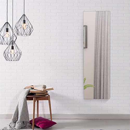 Walnut Wall Mount And Door Mirror Jewelry Cabinets Lockers With Lights And Drawers Home Furniture (Color : B, Size : 14''X4''X54.5'') #TOP1
