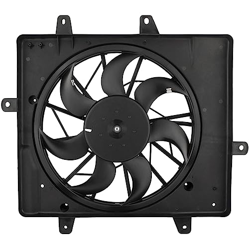 YMAUGP 620-440 Radiator Condenser Cooling Fan Assembly for Chrysler PT Cruiser 2.4L L4 with 3-Pin Connector 2001 2002 2003 2004 2005 2006 2007 2008 5017407AA,5017407AB,5179470AA,620440,620022 by YMAUGP - Used condition - US$69.08