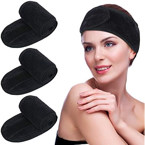 SINLAND Microfiber Facial Spa Headband Set Cover