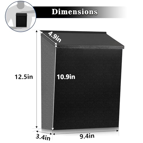 image for KYODOLED Convenient and Durable Wall Mount Mailbox for Outside, Easy I