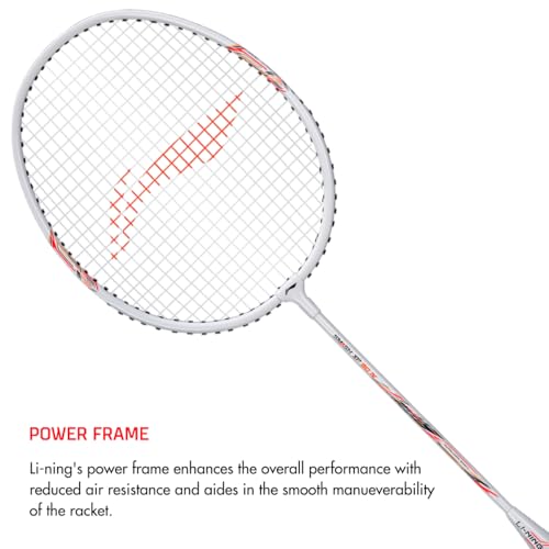 Li-Ning XP-IV Strung Badminton Racket White White/Silver - Image 3