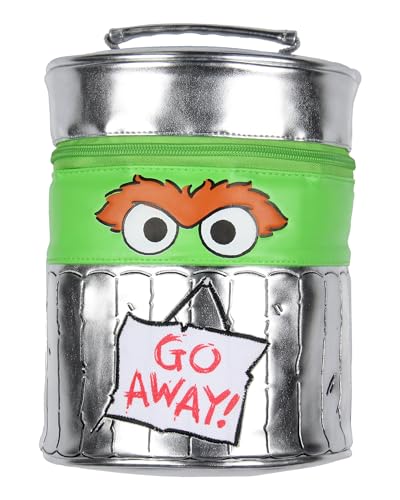 INTIMO Sesame Street Oscar the Grouch Go Away! Trash Shaped Insulated Lunch Box Bag Tote