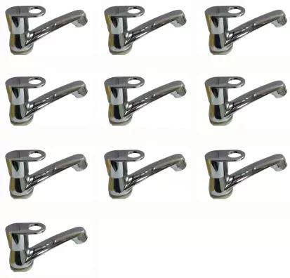 SPAZIO Stainless Steel Prime Collection Pillar Cock/Wash Basin Tap/Bathroom Tap for Wash Basin & Sink Tap Disc Fitting Quarter Turn Form Flow Chrome Plated, Brass Disc, Pack of 10