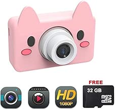 Xianxian88 Camera for Kids Toy Camera HD 8MP Video Digital Camera Camcorder for Girls and Boys Includes 32gb microSD Card Pink Xianxian88 Camera for Kids Toy Camera HD 8MP Video Digital Camera Camcorder for Girls and Boys Includes 32gb microSD Card Pink