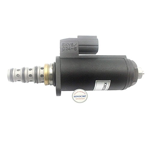 KWE5K-31/30C50-123 YN35V00052F1 Solenoid Valve Blue Point - SINOCMP Excavator Solenoids for Kobelco SK350-8 SK330-8 Hydraulic Pump Parts, 3 Month Warranty