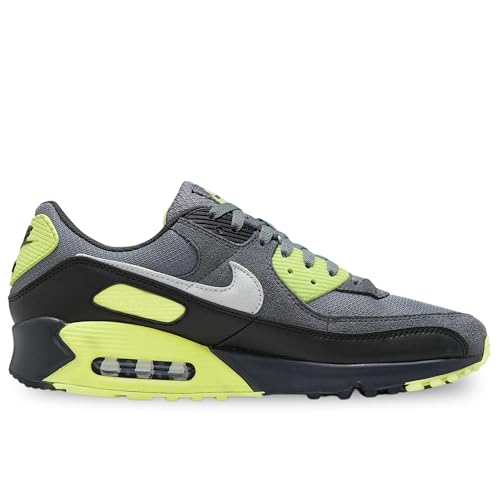 Nike Air Max 90 Men's Shoes (DM0029-012, Smoke Grey/Light Lemon Twist/Black/Photon Dust) Size 132