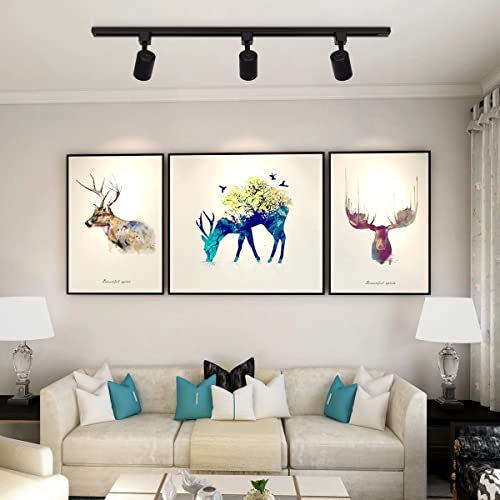 Mirrea Led Track Lighting Heads Compatible With Single Circuit J Type Rail Ceiling Spotlight For Accent Task Wall Art Exhibition Lighting 6.5W 4000K Neutral White 24° Black Painted Pack Of 12 #TOP6