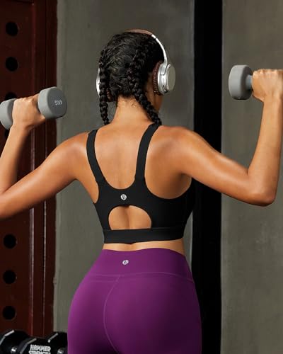 Image of RUNNING GIRL High Impact Sports Bras for Women,Racerback Running Bra Workout Crop Tank Tops Longline Sports Bra Push up