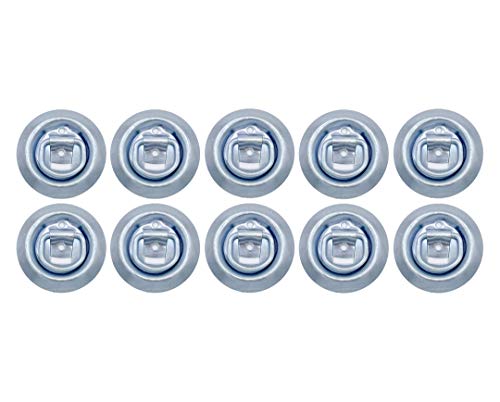 10 Surface Mount D Rope Ring 1/4