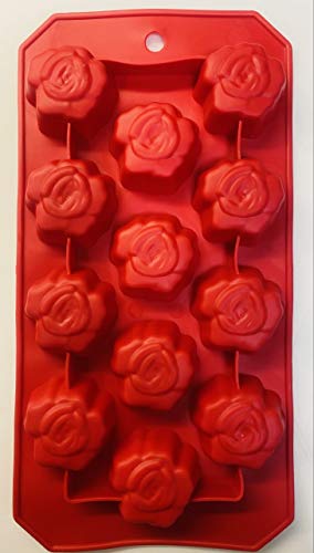 Moldes de cubitos en forma de corazón y rosa miniatura 2