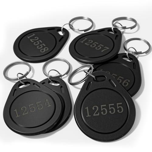Image of 10 pcs 26 Bit Key Fobs Black RFID Keyfobs Writable Proximity Fob 125kHz Prox Cards Compatable with ISOProx 1386 1326 1346 H10301 Format Readers, Works with Vast Majority of Access Control Systems