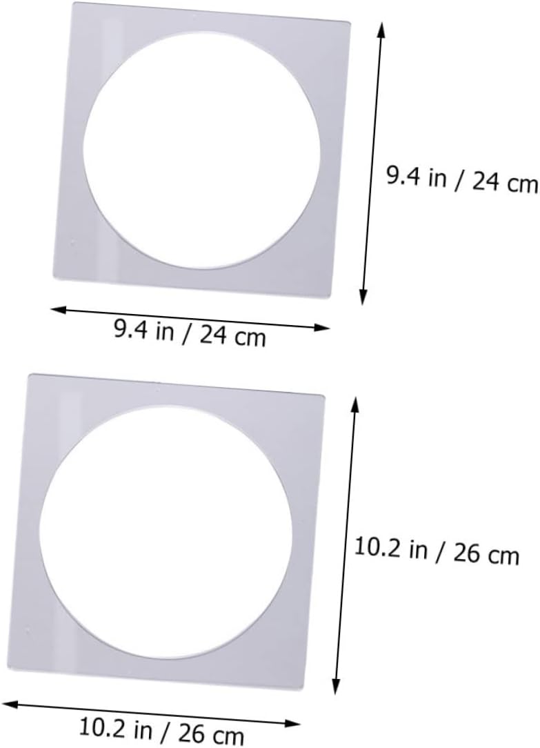 Unomor 4pcs Cake Decoration Tool Acrylic Scraping Plate Cake Molds for Baking Pancakes Decorating Desserts Easy to