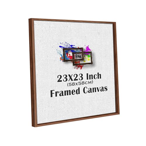 Image of Abstract Botanical Framed Canvas Wall Art Painting for Living Room | Modern Floral Artwork Painting with Frame | Contemporary Decorative Wall Decor for Home & Office, 23x23 Inch
