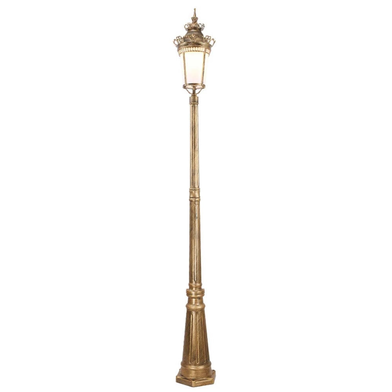 QUSYZD Solar Post Lights Lamp Post Lights Outdoor Outdoor Lamp Post Light, Outdoor Lamp Post Light Single Head Pole Street Light Ip56 Waterproof Pillar Light Anti-Rust Aluminum,Bronze-Height 245cm