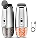 Macina sale pepe elettrico: macinapepe elettrico USB ricaricabile con luce LED, smerigliatrice elettrica macina spezie elettrica con rugosità regolabile immagine
