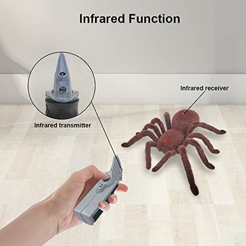 YATOSEEN Ferngesteuertes Spinnen Spielzeug – Spielzeug das Katzen Hunde Neckt, Realistische Spinne Halloween Gruseliges Spielzeug Streich Geschenk Halloween Aprilscherz Weihnachten