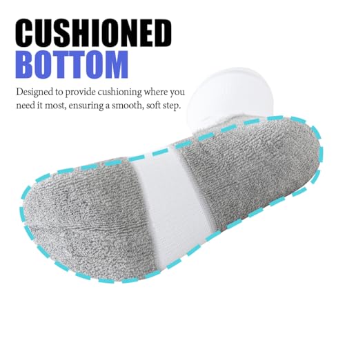 JOYNÉE 5/10 Pairs Mens Lightweight Athletic Crew Socks Cushioned Breathable Long Socks for Sports Running3