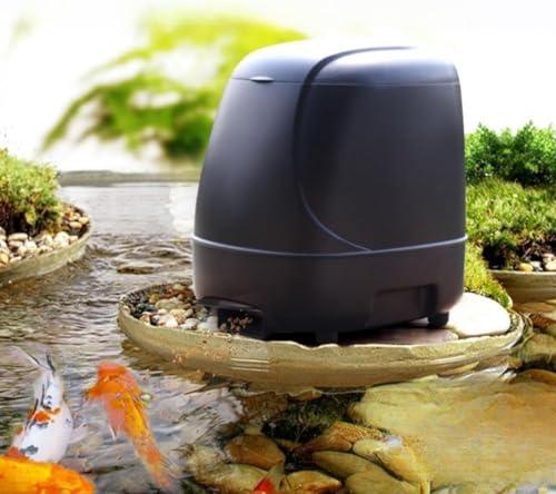 GEBYUI 自動フィーダー 魚用 フルタイムフィーダー 鯉用 大容量 タイミングスタイルフィーダー 養殖池 池 餌 防水設計 屋外用 魚の餌箱 10L 水族館 ベイトタイマー フィッシュフィーダー タイマー 屋外用 電池は付属しません