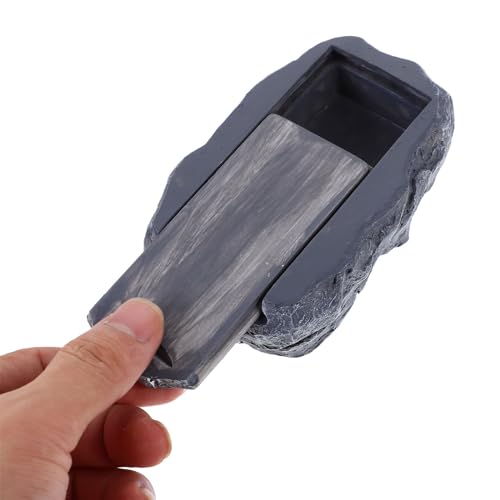 TOVINANNA Stone Key Hider Outdoor Decorative Key Storage Box Fake for Discreet Holding for Garden Porch Material
