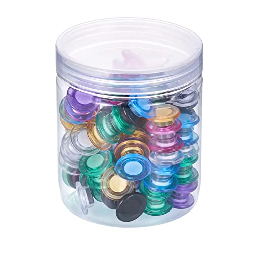 Abaokai 100 Pieces Whiteboard Magnets Round Magnets Mini Fridge Magnet For Home Schools Offices, Assorted Colors (2 Cm) #TOP12